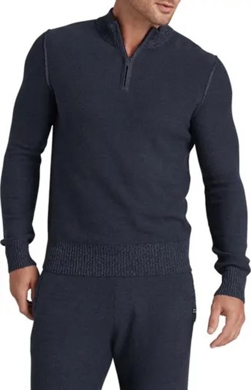 Tommy John Orion Blue, Zip Pullover, Cotton, A26